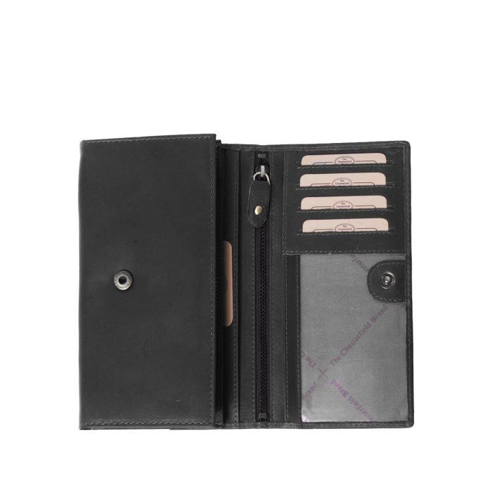 Portofel dama, The Chesterfield Brand, cu protectie anti scanare RFID, din piele naturala, Mirthe, Negru [5]