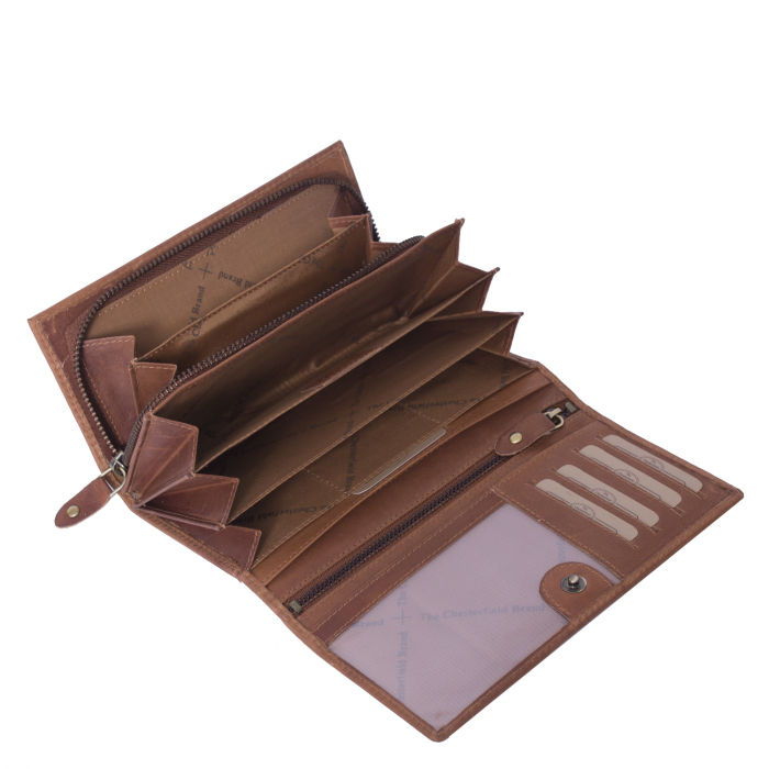 Portofel dama, The Chesterfield Brand, cu protectie anti scanare RFID, din piele naturala, Mirthe, Maro coniac [5]