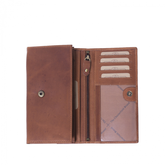 Portofel dama, The Chesterfield Brand, cu protectie anti scanare RFID, din piele naturala, Mirthe, Maro coniac [6]