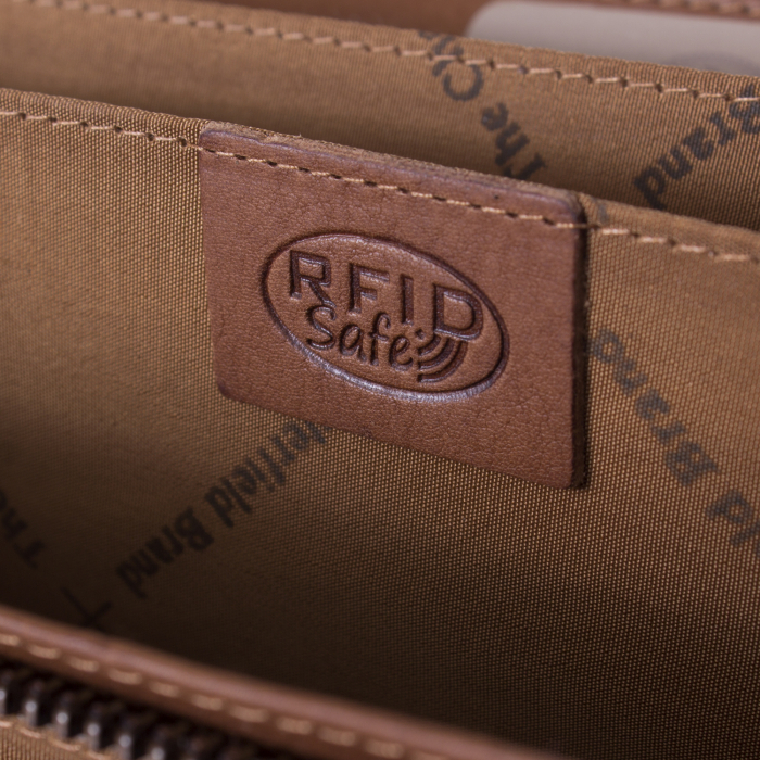 Portofel dama, The Chesterfield Brand, cu protectie anti scanare RFID, din piele naturala, Mirthe, Maro coniac [8]