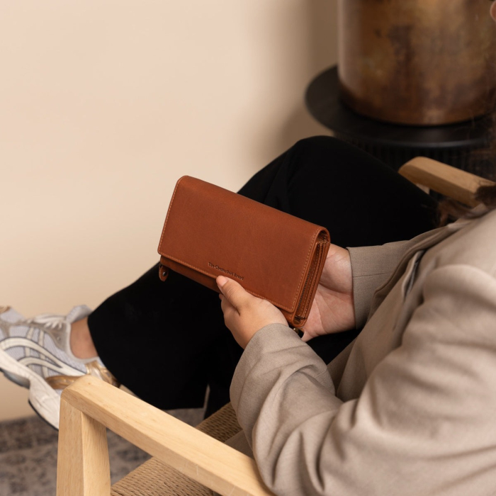 Portofel dama, The Chesterfield Brand, cu protectie anti scanare RFID, din piele naturala, Mirthe, Maro coniac [2]