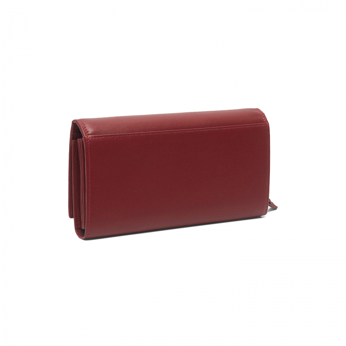 Portofel dama, The Chesterfield Brand, cu protectie anti scanare RFID, din piele naturala nappa, Arvento, Rosu [6]