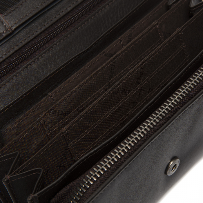Portofel dama, The Chesterfield Brand, cu protectie anti scanare RFID, din piele naturala nappa, Arvento, Maro inchis [4]