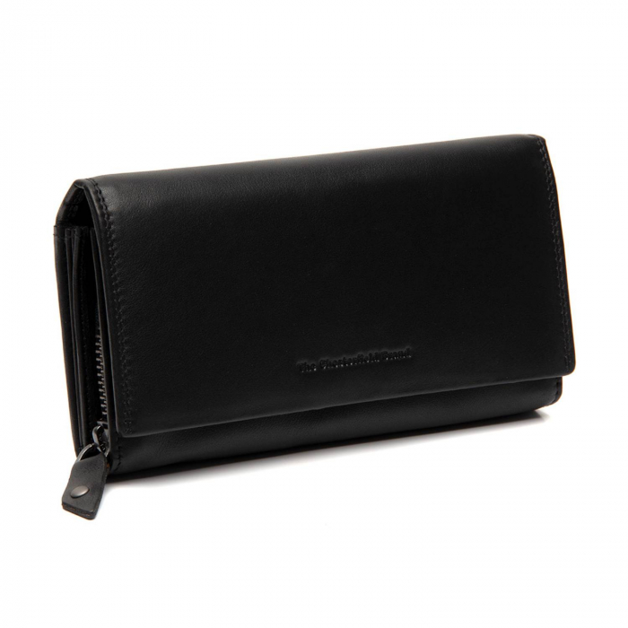 Portofel dama, The Chesterfield Brand, cu protectie anti scanare RFID, din piele naturala nappa, Arvento, Negru [1]
