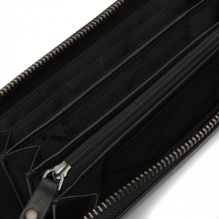 Portofel dama, The Chesterfield Brand, cu protectie anti scanare RFID, din piele naturala nappa, Cantara, Negru [3]