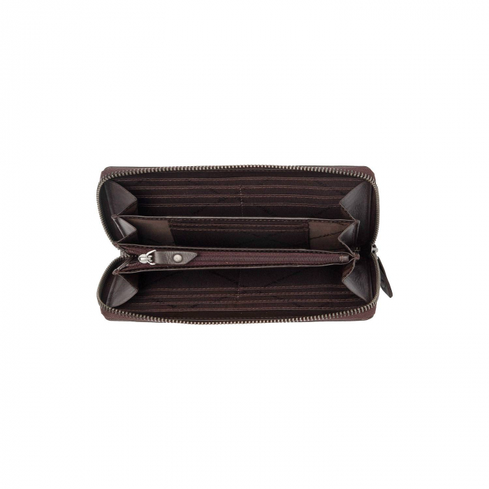 Portofel dama, The Chesterfield Brand, cu protectie anti scanare RFID, din piele naturala nappa, Cantara, Maro inchis [3]