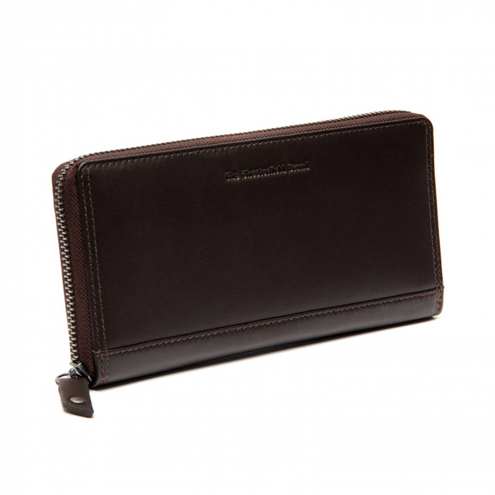 Portofel dama, The Chesterfield Brand, cu protectie anti scanare RFID, din piele naturala nappa, Cantara, Maro inchis [1]