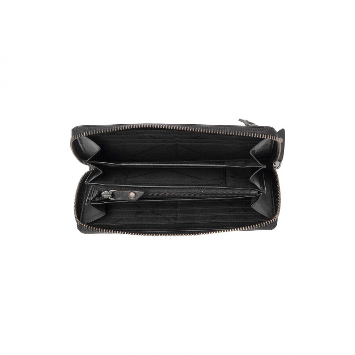 Portofel dama, The Chesterfield Brand, cu protectie anti scanare RFID, din piele naturala nappa, Cantara, Negru [2]