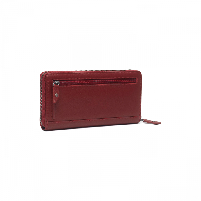 Portofel dama, The Chesterfield Brand, cu protectie anti scanare RFID, din piele naturala nappa, Cantara, Rosu [6]