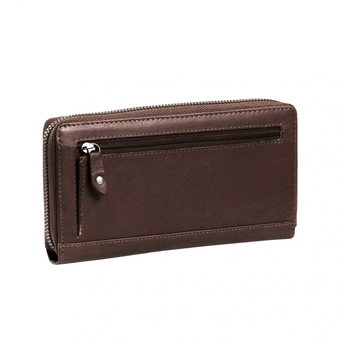 Portofel dama, The Chesterfield Brand, cu protectie anti scanare RFID, din piele naturala, Nova, Maro inchis [4]