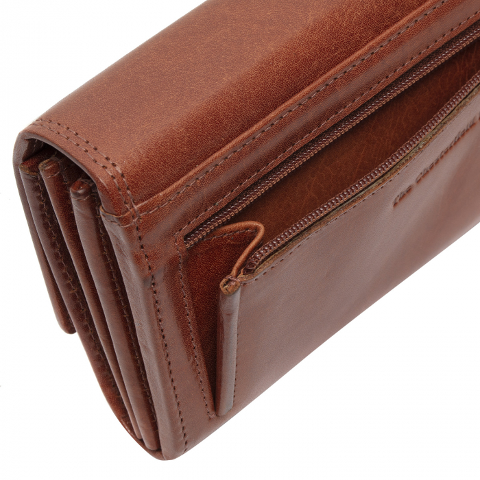 Portofel dama, The Chesterfield Brand, cu protectie anti scanare RFID, din piele naturala, Rivalto, Maro coniac [4]