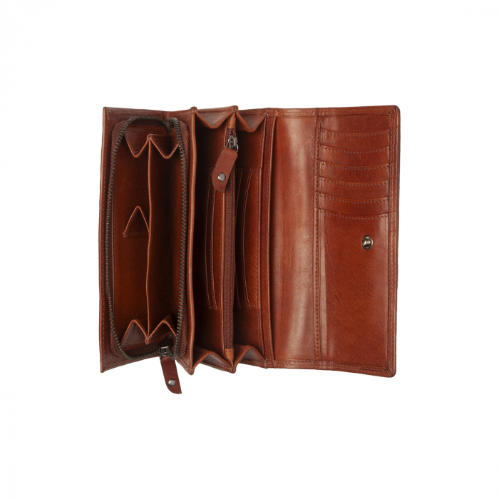 Portofel dama, The Chesterfield Brand, cu protectie anti scanare RFID, din piele naturala, Rivalto, Maro coniac [2]