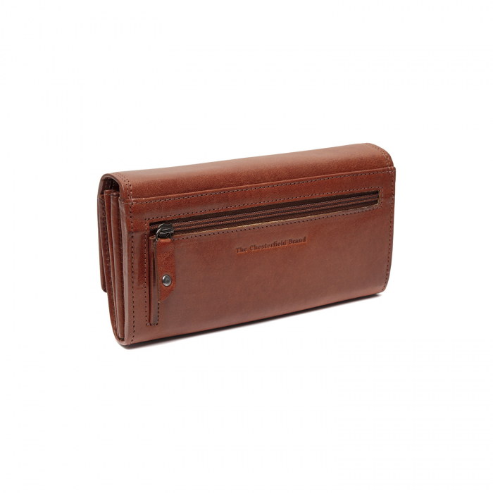 Portofel dama, The Chesterfield Brand, cu protectie anti scanare RFID, din piele naturala, Rivalto, Maro coniac [6]