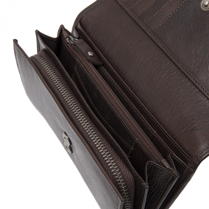 Portofel dama, The Chesterfield Brand, cu protectie anti scanare RFID, din piele naturala, Rivalto, Maro inchis [3]