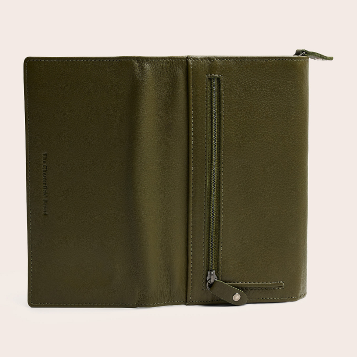 Portofel dama, The Chesterfield Brand, cu protectie anti scanare RFID, din piele naturala Valetta, Verde olive [10]