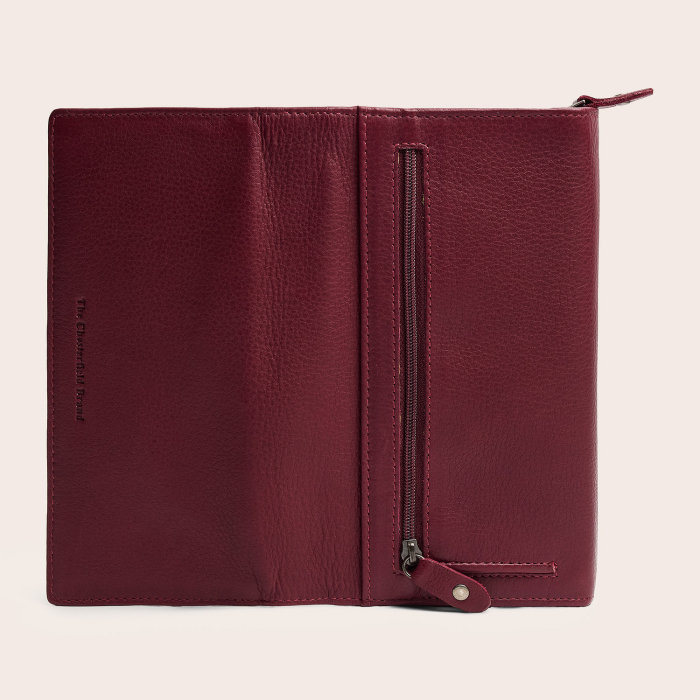Portofel dama, The Chesterfield Brand, cu protectie anti scanare RFID, din piele naturala Valetta, Rosu inchis [10]