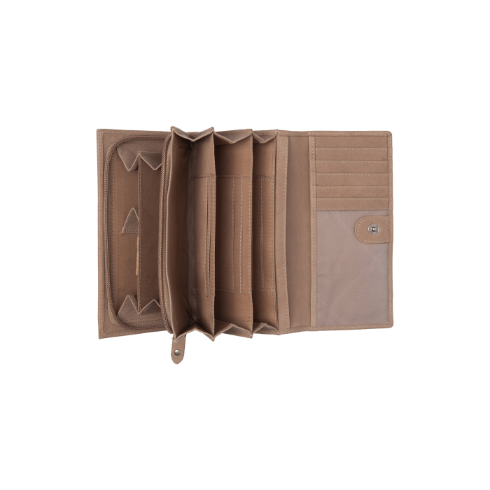 Portofel dama, The Chesterfield Brand, cu protectie anti scanare RFID, din piele naturala Valetta, Taupe [2]