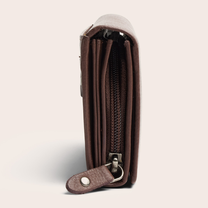 Portofel dama, The Chesterfield Brand, cu protectie anti scanare RFID, din piele naturala Valetta, Taupe inchis [4]