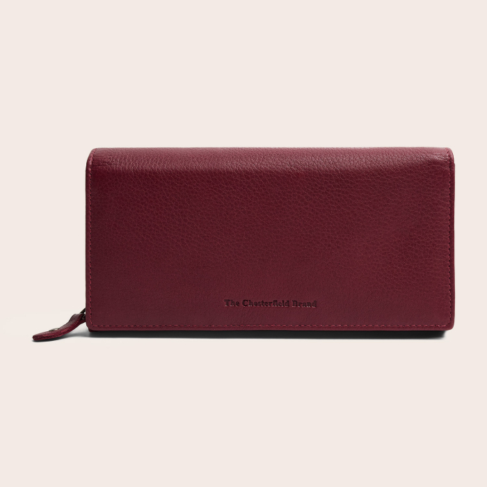 Portofel dama, The Chesterfield Brand, cu protectie anti scanare RFID, din piele naturala Valetta, Rosu inchis [11]
