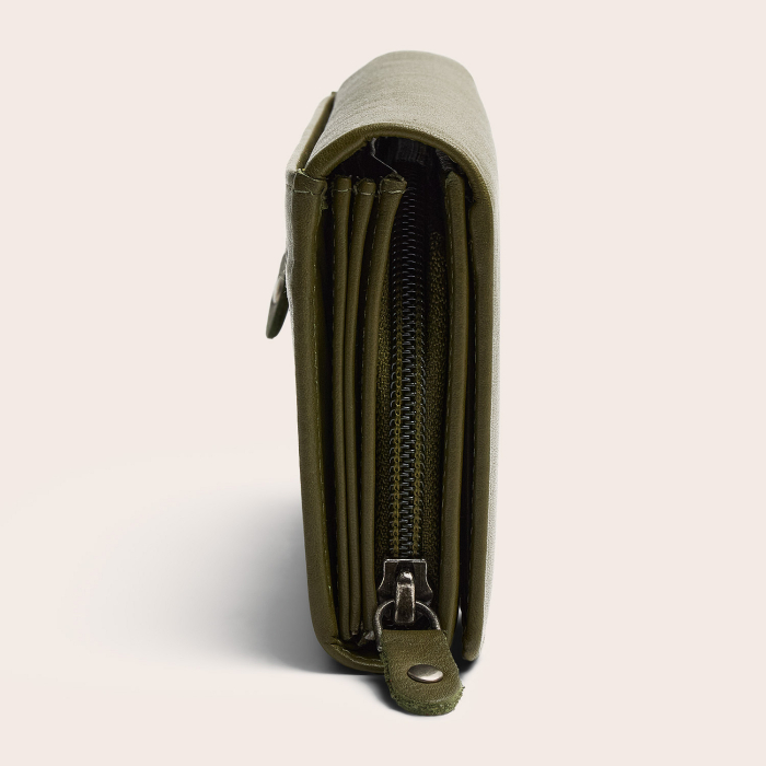 Portofel dama, The Chesterfield Brand, cu protectie anti scanare RFID, din piele naturala Valetta, Verde olive [5]