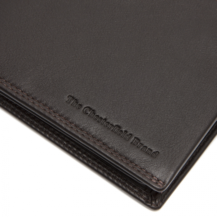 Portofel de barbati, The Chesterfield Brand, cu protectie anti scanare RFID, din piele naturala, Lynnwood, Maro inchis [2]