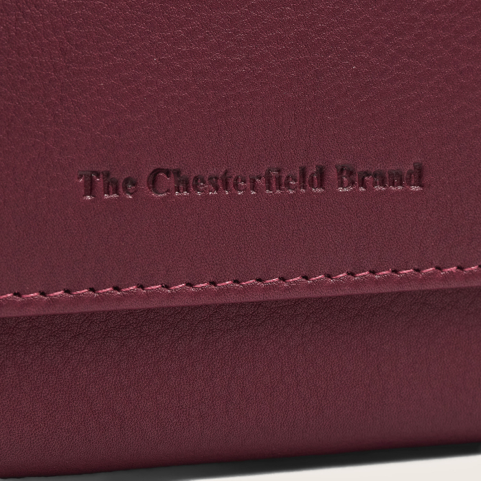 Portofel de dama, din piele naturala cu protectie RFID, The Chesterfield Brand, Orveta - Visiniu [9]