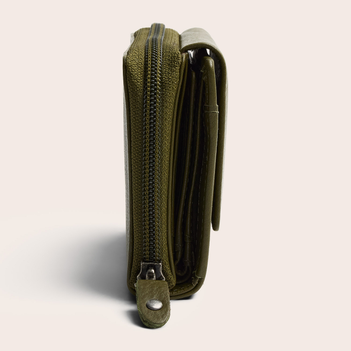 Portofel de dama, din piele naturala cu protectie RFID, The Chesterfield Brand, Orveta - Verde olive [3]