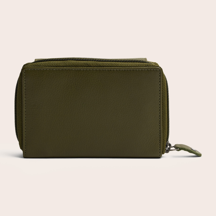 Portofel de dama, din piele naturala cu protectie RFID, The Chesterfield Brand, Orveta - Verde olive [11]