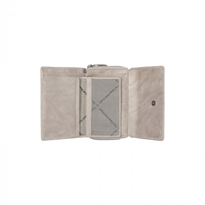 Portofel de dama, din piele naturala cu protectie RFID, The Chesterfield Brand, Rhodos, Gri [2]