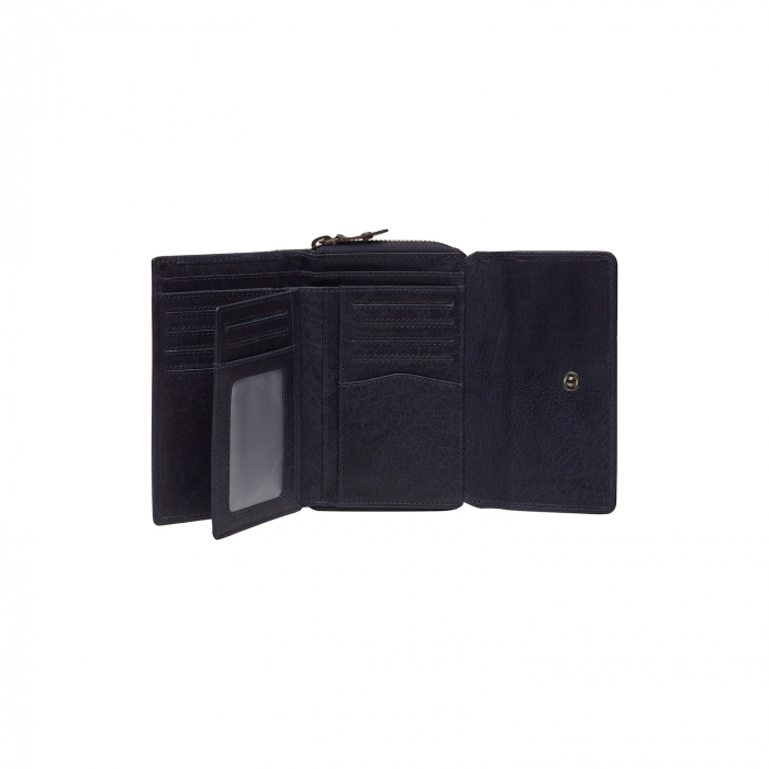 Portofel de dama din piele naturala cu protectie RFID, The Chesterfield Brand, Rhodos, Bleumarin [3]