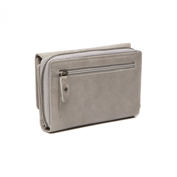 Portofel de dama, din piele naturala cu protectie RFID, The Chesterfield Brand, Rhodos, Gri [5]