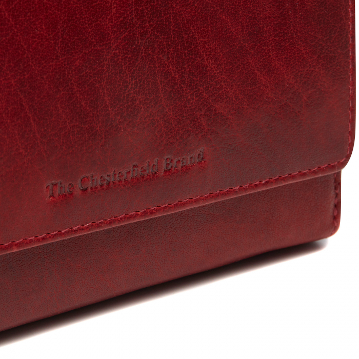 Portofel de dama din piele naturala cu protectie RFID, The Chesterfield Brand, Rhodos, Rosu [5]
