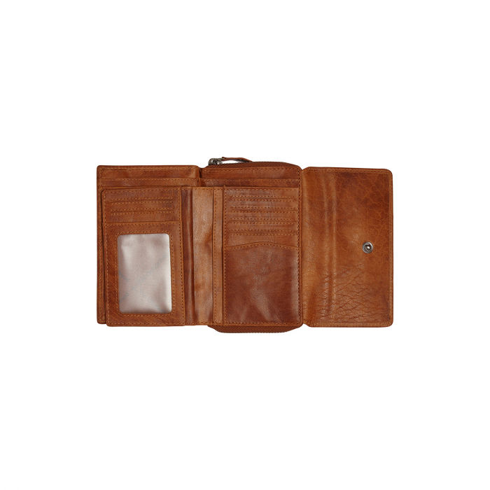 Portofel de dama din piele naturala cu protectie RFID, The Chesterfield Brand, Rhodos, Maro coniac [4]