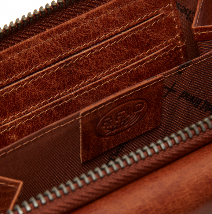 Portofel de dama din piele naturala cu protectie RFID, The Chesterfield Brand, Rhodos, Maro coniac [3]