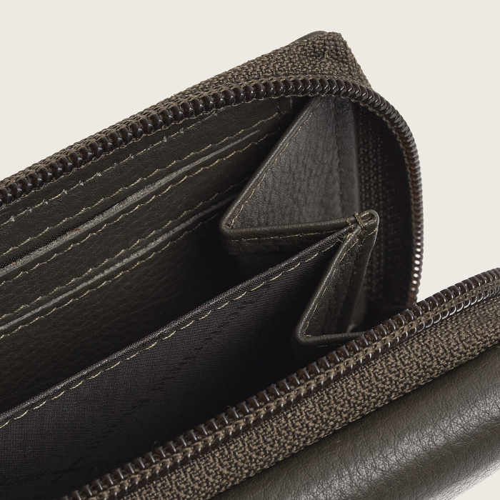 Portofel de dama, din piele naturala cu protectie RFID, The Chesterfield Brand, Zelan - Gri argila [6]