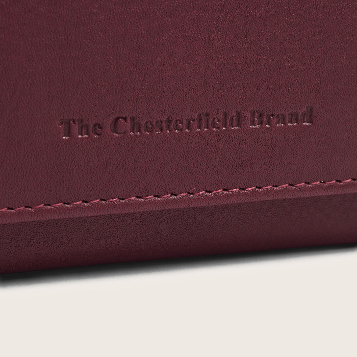 Portofel de dama, din piele naturala cu protectie RFID, The Chesterfield Brand, Zelan - Visiniu [10]