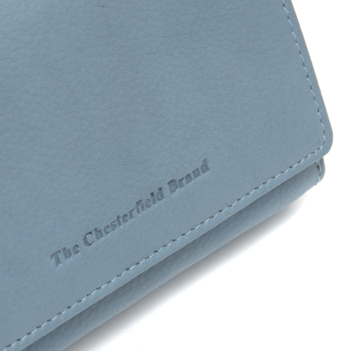 Portofel de dama, din piele naturala cu protectie RFID, The Chesterfield Brand, Zelan - Sky Blue [5]