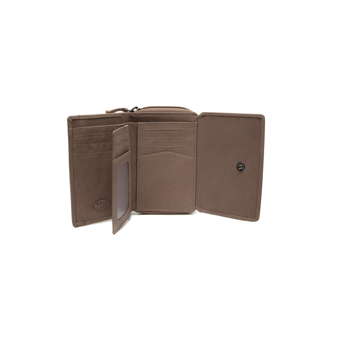Portofel de dama, din piele naturala cu protectie RFID, The Chesterfield Brand, Zelan - Taupe [3]