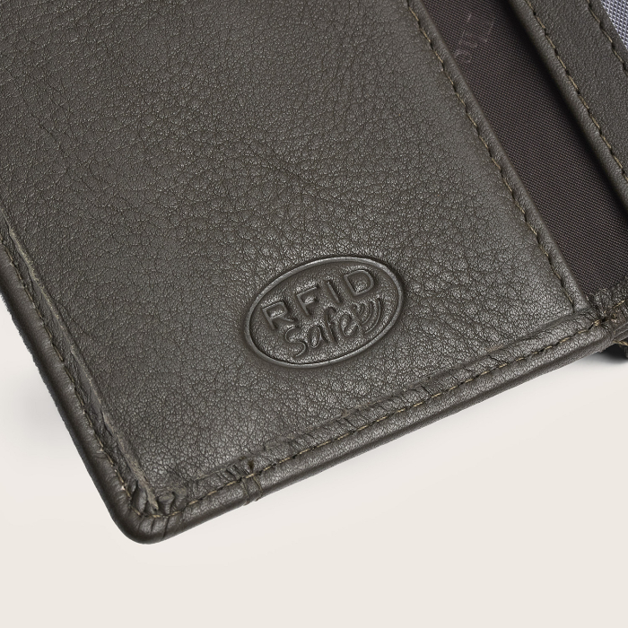 Portofel de dama, din piele naturala cu protectie RFID, The Chesterfield Brand, Zelan - Gri argila [8]