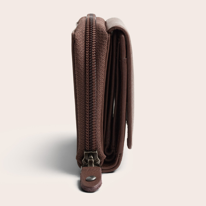 Portofel de dama, din piele naturala cu protectie RFID, The Chesterfield Brand, Zelan - Taupe inchis [2]