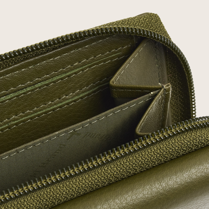 Portofel de dama, din piele naturala cu protectie RFID, The Chesterfield Brand, Zelan - Verde olive [6]