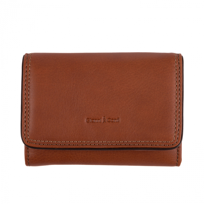 Portofel de dama, Gianni Conti, din piele naturala, seria 359, cu protectie RFID, Maro coniac [2]