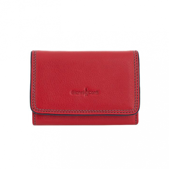 Portofel de dama, Gianni Conti, din piele naturala, seria 588359, cu protectie RFID, Rosu [1]