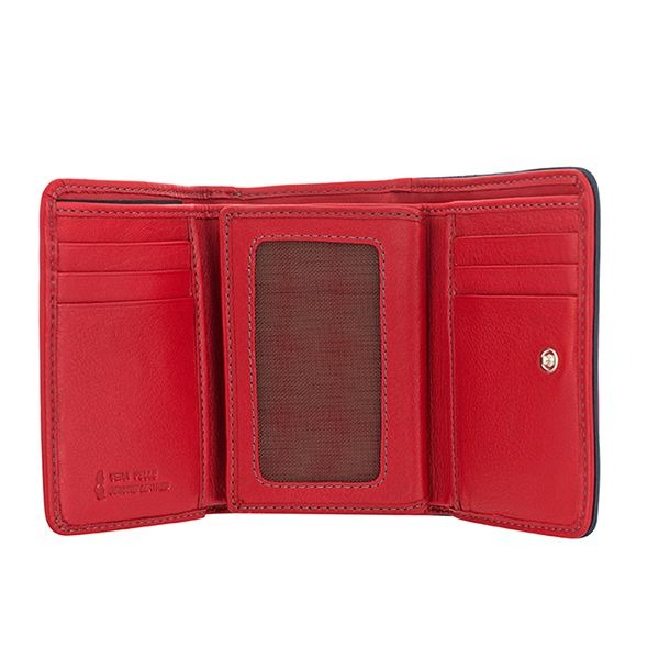 Portofel de dama, Gianni Conti, din piele naturala, seria 588359, cu protectie RFID, Rosu [2]