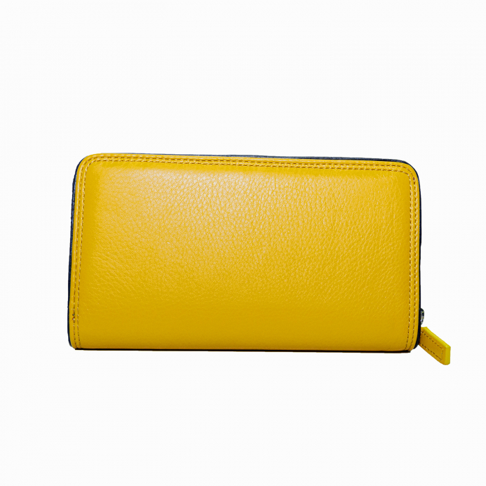 Portofel de dama, Gianni Conti, piele naturala, 588388, cu protectie RFID, Galben [3]