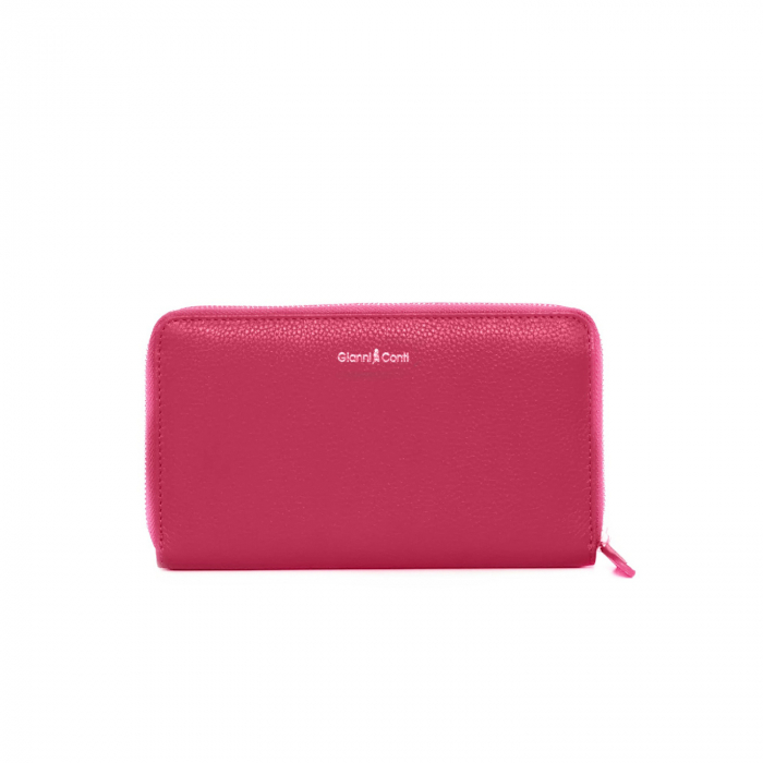 Portofel de dama, Gianni Conti, din piele naturala, seria 438106, Roz fucsia [1]