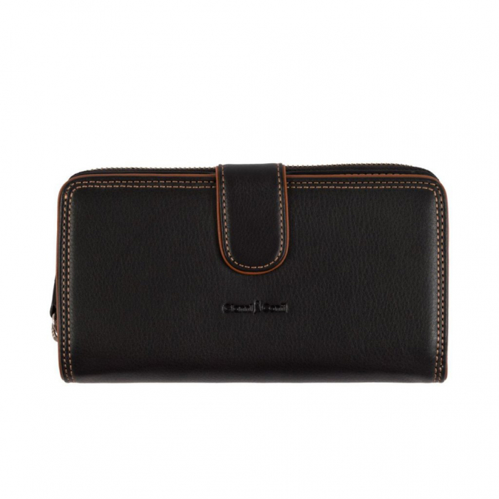 Portofel de dama, Gianni Conti, piele naturala, 588388, cu protectie RFID, Negru [1]