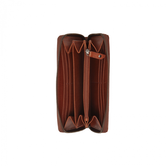 Portofel din piele naturala The Chesterfield Brand, cu protectie anti scanare RFID, Livorno, Maro coniac [2]