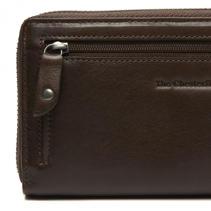 Portofel din piele naturala The Chesterfield Brand, cu protectie anti scanare RFID, Livorno, Maro inchis [5]
