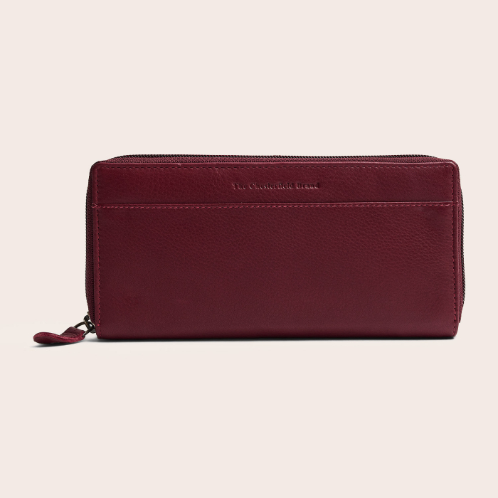 Portofel din piele naturala The Chesterfield Brand, cu protectie anti scanare RFID, Mirelle - Visiniu [2]